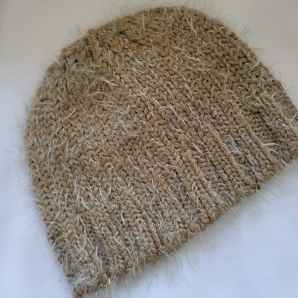 Cozy Knit Beanie Tan NWOT